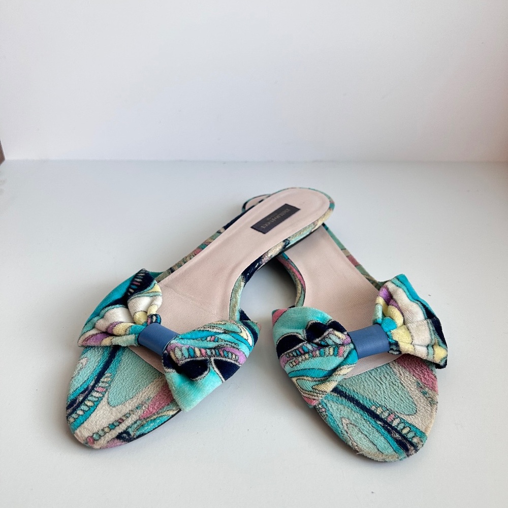 Emilio Pucci Terry Cloth Sandals 38